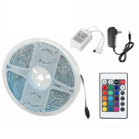

Home Decoration 5/10M 3528 SMD RGB 300/600 LED Strip Light String Tape 24 Key IR Remote Control