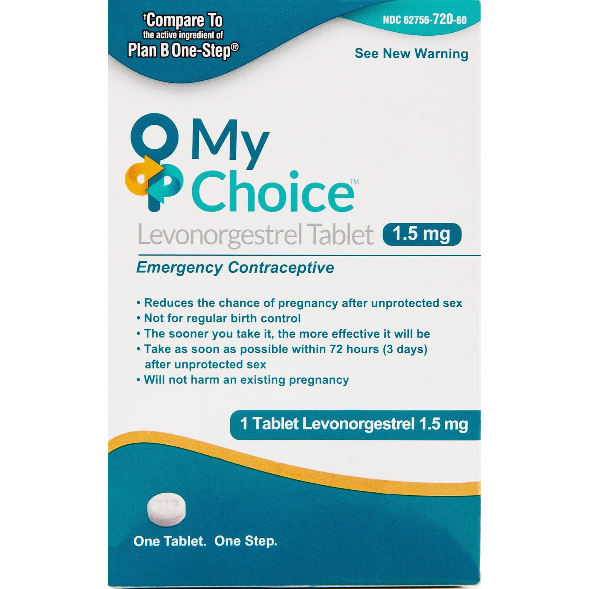 OHM My Choice Emergency Contraceptive – Levonorgestrel 1.5 mg Tablet – Safe, Effective Morning-After Pill for Unprotected Sex – Compare to Active Ingredient Found in Plan B One-Step