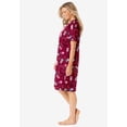 thumbnail image 3 of Dreams & Co. Plus Size V-Neck Short Sleeve Knee-Length Cotton Sleepshirt, 3 of 6