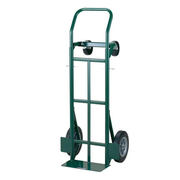 Harper Trucks Super Steel Convertible Hand Truck, 700lb Cap., Solid Rubber Flat-Free Wheels