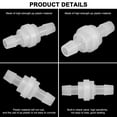 thumbnail image 2 of Uxcell 3-Pack One Way Check Valve, 3/8" Barb Hose Non Return Plastic Ozone Resistance Check Valve 1.76" [Clear], 2 of 5