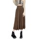 thumbnail image 2 of Txlixc Falda plisada de terciopelo para mujeres casual color sólido falda elástica de cintura a larga en otoño, adecuada para usar en la calle Txlixc moda, 2 of 9