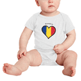thumbnail image 2 of Drapeau de Roumanie Cœur Amour Mignons Cache-Couches pour Bébé Garçon Fille, 2 of 5
