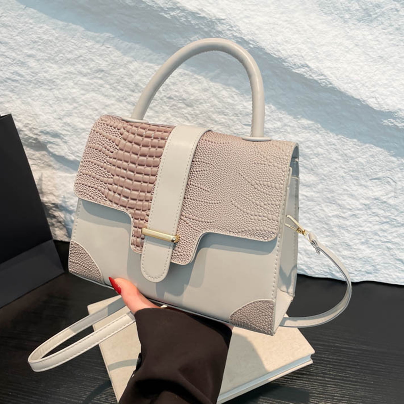 Yoetaun Stylish Small Crossbody Bag For Women Fashion Shoulder Bags PU Leather Handbag For And Everyday Use Grey