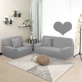 thumbnail image 7 of Unique Bargains 1-Piece Jacquard Solid Stretch Armchair Slipcover, Gray, 7 of 7