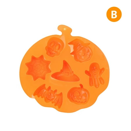

Halloween Witch Cake Mold DIY Silicone Ghost Pumpkin Skull Mold Baking Mold