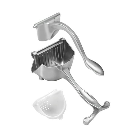 

Tomfoto Lemon Squeezer Metal Squeezer Bowl Lime Squeezer Manual Citrus Press Juicer for Orange Citrus Fruit Juicer Wood Grips