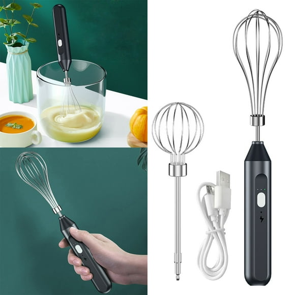 Hand Held Automatic Egg Beater Household Baking Tool C Egg Whisk Milk Cap To Send Coffee Brewer Self Mixing Shaker Bottle Mixer Moving Mat 3 Speed Hand Mixer French Stainless Steel Pancake Shaker