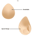 thumbnail image 3 of BIMEI Women's Bra Inserts Pads Removable Push Up Sports Bra Cups Rounded top Use for Swimsuits, Workouts, Mastectomy Breast Form Prosthesis Bra，A pair，Waterdrop ,S, 3 of 6