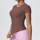 thumbnail image 5 of TaTaai Women's Sports T-Shirt Short Sleeve Crew Neck Fitted Slimming Breathable Naked Feel Yoga Running Gym Pilates Dance Workout Top Gift, 5 of 8