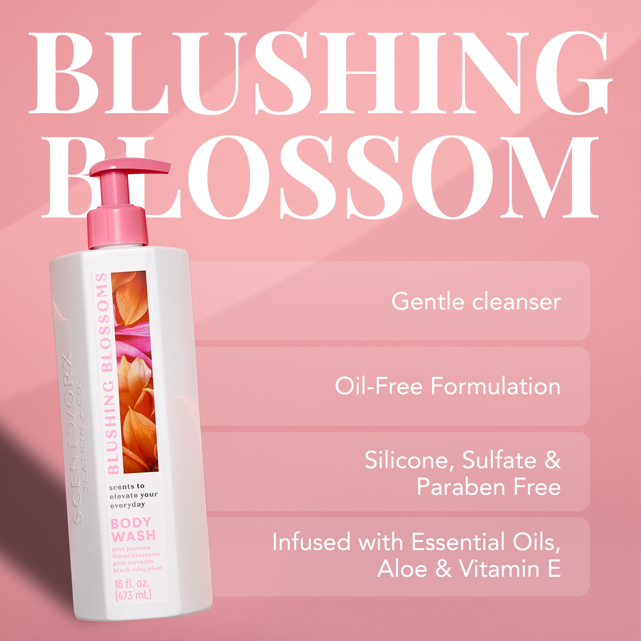 Scentworx Blushing Blossoms 16 oz Body Wash