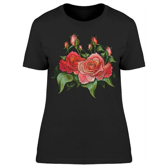 Roses Flowers T-Shirt Women -Image by Shutterstock, Female Large