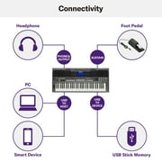 Yamaha PSR-I400 61-Key Portable Keyboard, Metallic Dark Grey