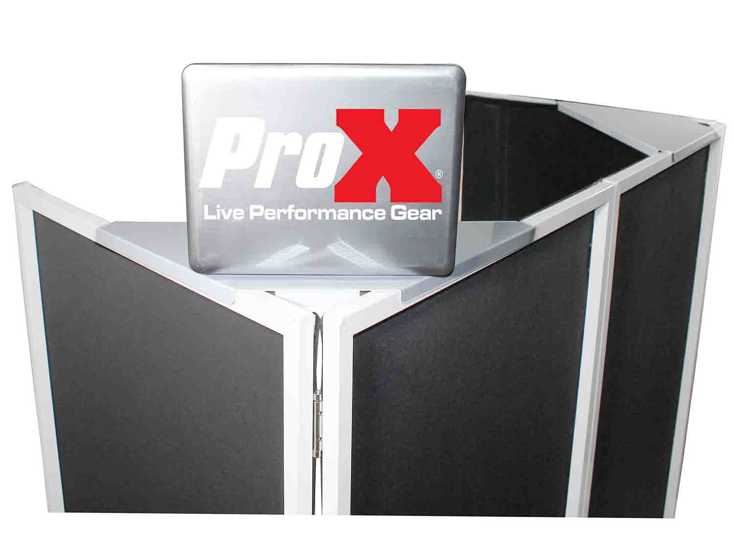 ProX XF-CSW X2, Set of 2 Aluminum Corner Shelves for DJ Facade - White