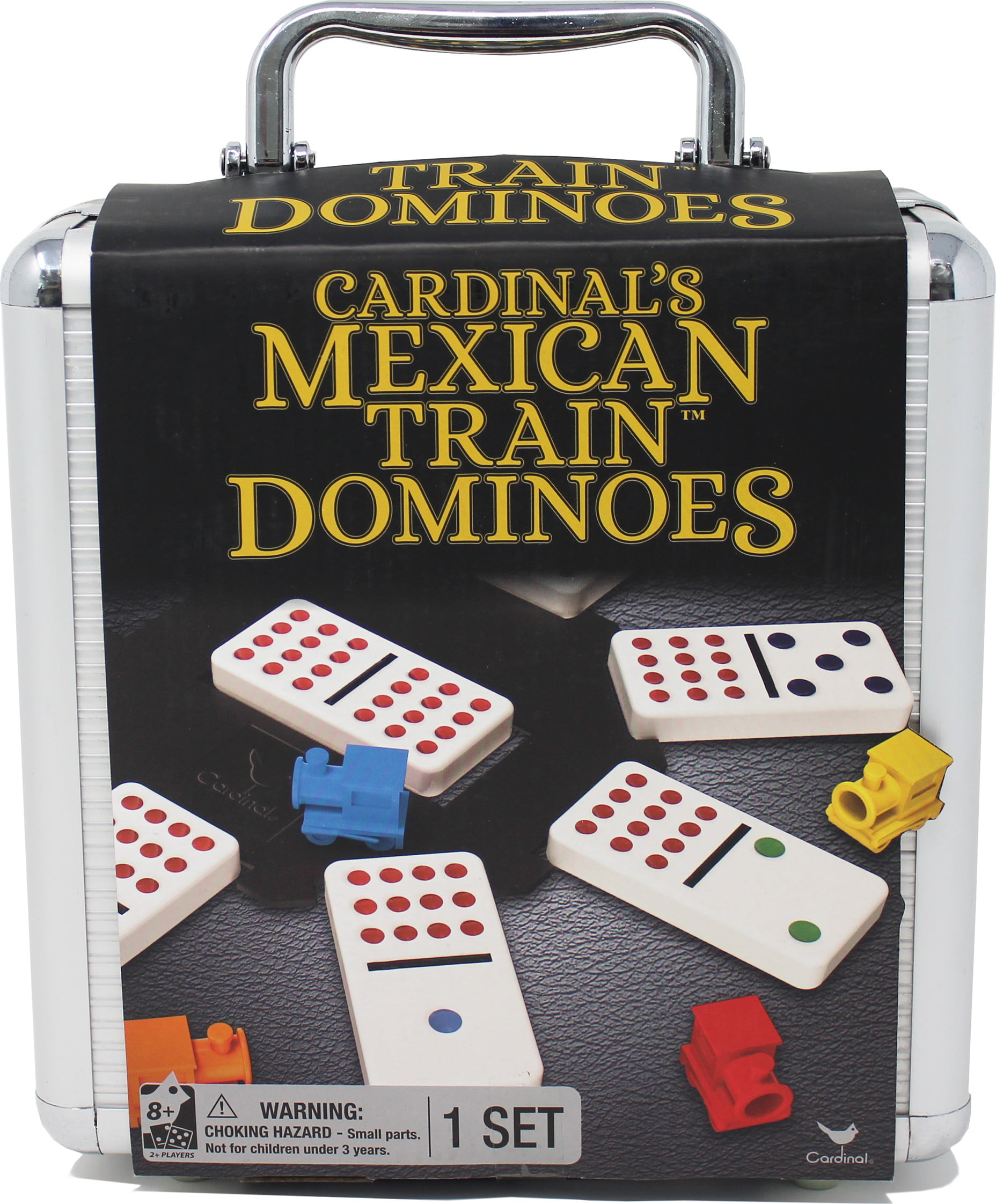 Cardinal Mexican Train Domino Game with Aluminum Case ~ Styles May Varies 