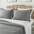 thumbnail image 2 of JML Ruffle Skirt Bedspread Set - 3 Piece, Soft Quilt Set with Sham and Area Rug,Twin,Gray, 2 of 6