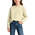 thumbnail image 6 of Kids Solid Color Shirt, Top, Long Sleeve Pullover Crew Neck, for Casual and Everyday Wear, Kids Clothing Summer | CSEONE, 6 of 7