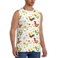 thumbnail image 2 of Uemuo Chickens A Pattern Men's Sleeveless T-Shirt,Muscle Athletic Tank Top, Moisture-wicking Quick-dry Breathable Classic Tee Top for Gym Run Outdoor Sports-Medium, 2 of 8