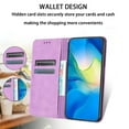 thumbnail image 5 of Allytechgroup Slim Case for Google Pixel 8, Flip Folio Stand Cards Slots Hand Wrist Elephant Embossed Retro PU Leather Wallet Phone Case  Cover for Google Pixel 8, Purple, 5 of 7