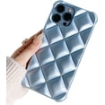 thumbnail image 7 of Plaid Solid Color Luxury Four Corners Anti Drop TPU Case Compatible with iPhone Case (Pink,iPhone 12), 7 of 7