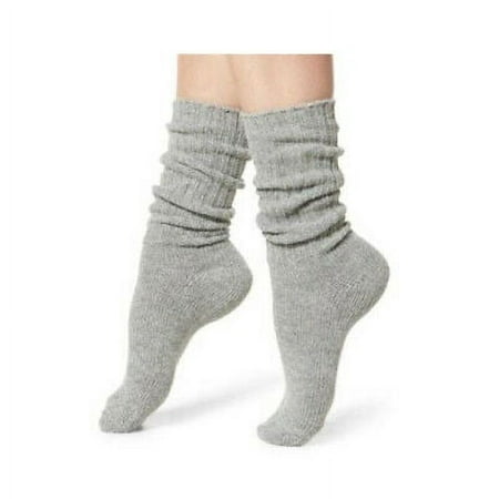 

Jefferies Socks Womens Socks Thick Cotton Ribbed Slouch Crew Ankle Cuff Roll Socks 2 Pair