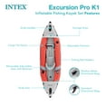 thumbnail image 4 of Open Box Intex Excursion Pro Inflatable Fishing Vinyl Kayak with Oar and Pump, 4 of 12