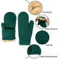 thumbnail image 6 of KHONTS Winter Warm Mittens for Women Knitted Gloves Mittens Warm Soft Lining Gloves Accessories Green One Size, 6 of 9