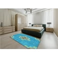 thumbnail image 5 of Ahgly Company Machine Washable Indoor Rectangle Transitional Blue Ivy Blue Area Rugs, 8' x 10', 5 of 7