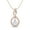 Rose Plated Silver, variant on Teardrop Pear Shape Moonstone Pendant 925 Sterling Silver Women's Chain Necklace