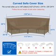 SunPatio Outdoor Curved Sectional YPF5 Couch Cover, Heavy Duty Patio