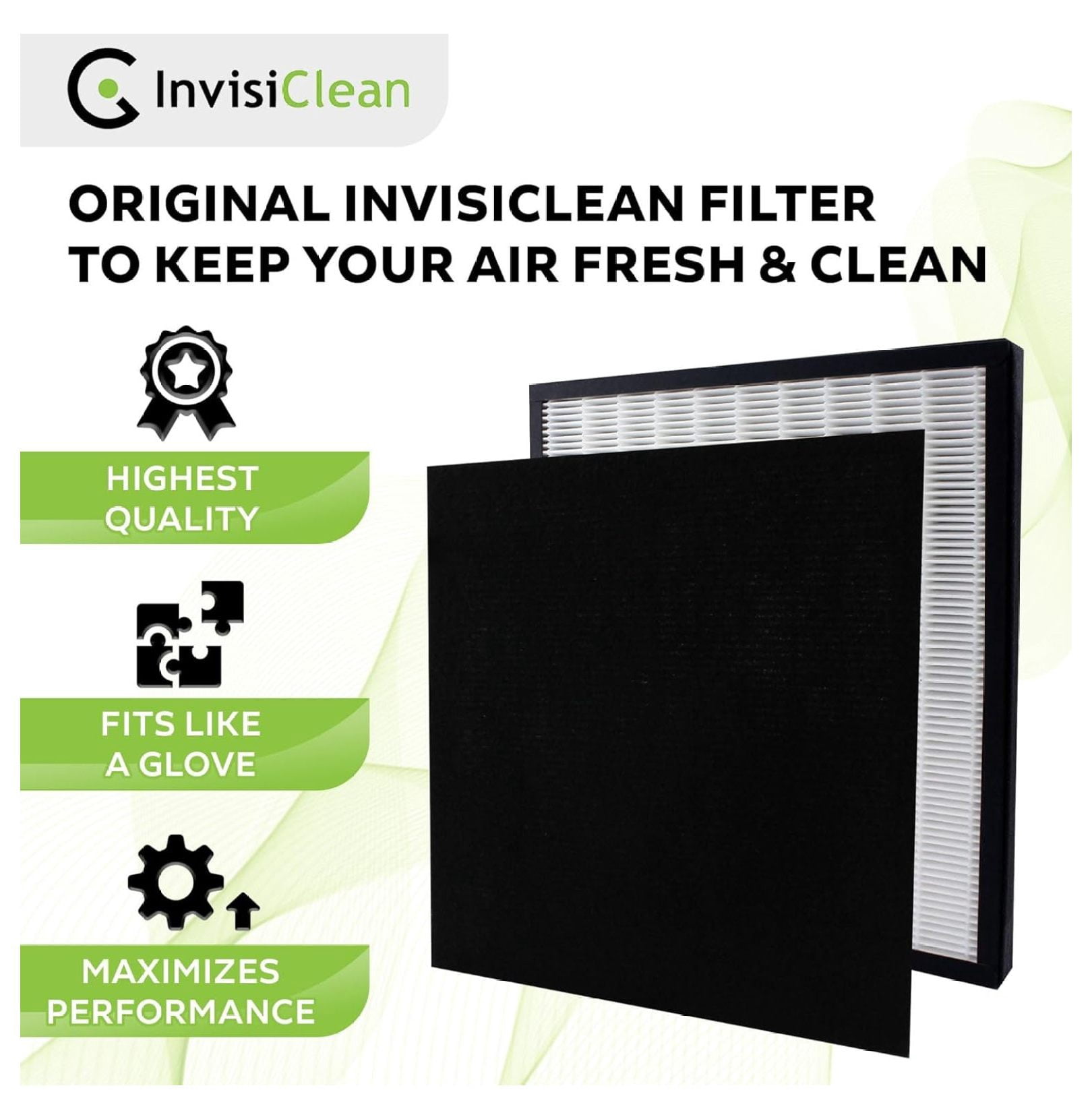 True HEPA Filter Replacement for Aura IC-5018 & Sensa IC-5120 Air Purifiers - Activated Carbon Prefilter Included - Reduces 99.985% of Dust, Pollen, Pet Dander