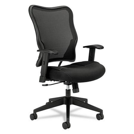 Basyx by HON VL702 High-Back Swivel/Tilt Work Chair - Black Mesh
