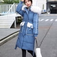 thumbnail image 3 of LYXSSBYX Womens Long Sleeve Dress Hot Sale Clearance Women Winter Long Sleeve Hooded Padded Coat Outerwear, 3 of 9