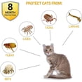 thumbnail image 2 of Collar antipulgas para mascotas, prevención de pulgas y garrapatas de tamaño pequeño para gatos, paquete de 4 collares antipulgas y garrapatas para gatos, 38 cm/15 pulgadas, 2 of 5