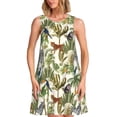 thumbnail image 1 of Balery Jungle Animals Vestidos de verano para mujer con estampado: vestido holgado sin mangas, vestido playero informal y cómodo para días calurosos., 1 of 7