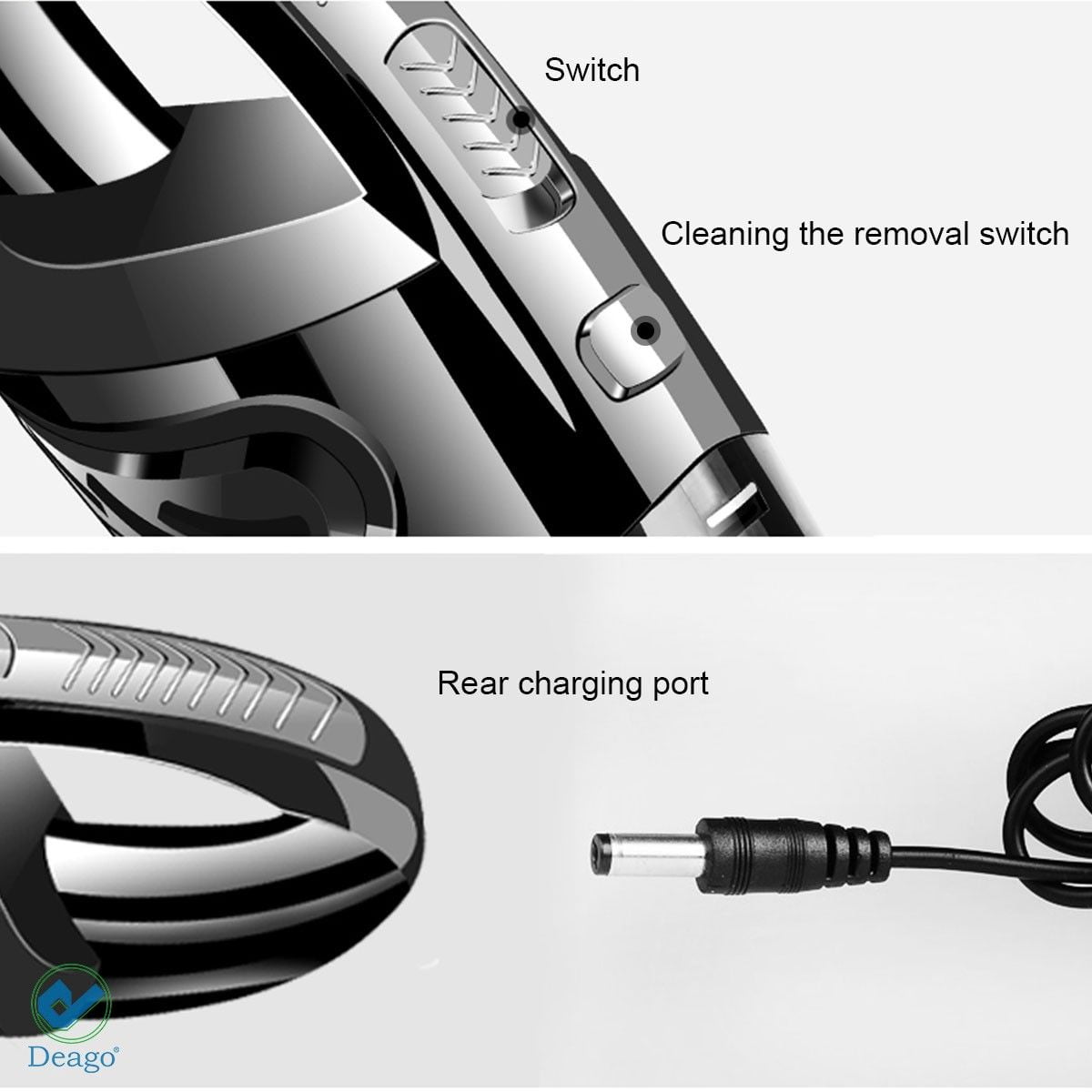 Deago Portable Car Vacuum Cleaner High Power Cordless Handheld Mini Vacuum for Home and Car Cleaning