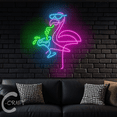 thumbnail image 3 of C-CRAFT Flamingo Drink Cocktail Neon Led Light Up 35 inch for Cocktail Home Bar Wall Decor, 3 of 5