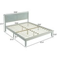 thumbnail image 3 of Zimtown Queen Bed Frame,Solid Pine Wood Queen Platform Bed, Gray, 3 of 10