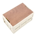 thumbnail image 2 of Caja de almacenamiento para automóvil, organizador de almacenamiento blanco, caja de almacenamiento de plástico plegable de gran capacidad de 30 l con tapa para el hogar y el automóvil, 2 of 15