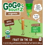 Gogo Squeez Organic Fruit On The Go Apple Cinnamon -- 4 Pouches