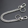 thumbnail image 4 of Long Metal Wallet Chain Leash Pant Jean Keychain Ring Clip Men‘s Hip Hop Flat Stainless Steel Necklace Jewelry, 4 of 7