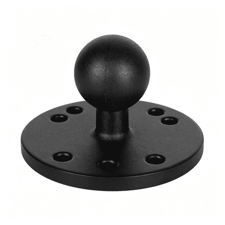 RIONIMA 1 Ball Mount Base Aluminum Amps Hole Round Plate Compatible with B Size 1 Inch Ball Double Socket Arm Base Plate