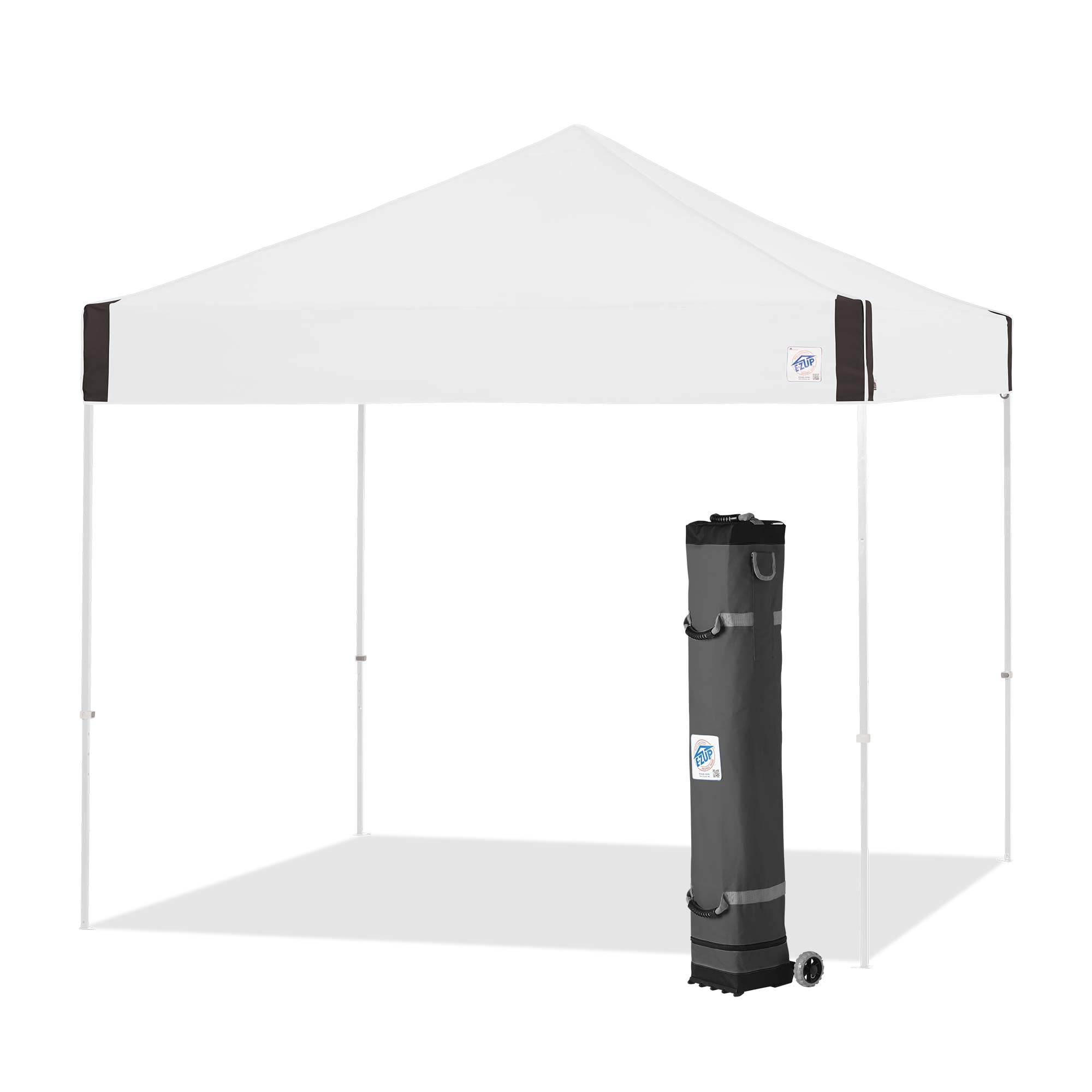 EZ UP PR3WH10WH Pyramid Shelter, 10' x 10' with WideTrax Roller Bag