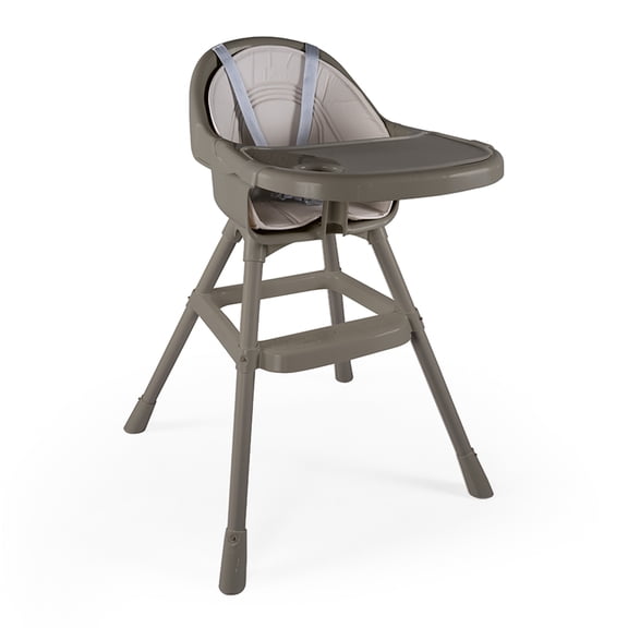 Dolu Nuve Deluxe High Chair for Babies 6 Months w/ Harness & Removable Tray, Stone Grey
