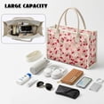 thumbnail image 4 of ZUXONGSY Cherry Blossom Cherry Print Clear PVC Tote Bag for Women, Large Oversize Lightweight Waterproof Shoulder Purse with Zipper, Daily Shopper Bag for Work Commute and Shopping, 4 of 7