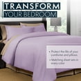 thumbnail image 5 of Hotel Luxury 3 Piece Duvet Cover Set 1500 Series Egyptian Quality Double Brushed Microfiber Bedding Collection, King, Lavender, 5 of 9