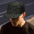 thumbnail image 5 of Vintage Polka Texture Trucker Hat - Trendy Flat Visor Cap for Casual Daily Wear | Colorful Dots Pattern, 5 of 6