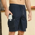 thumbnail image 5 of Mowujeit Men's Quick Dry Swim Trunks with Liner Summer Beach Shorts Navy Blue S-4XL, 5 of 8