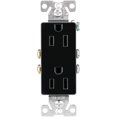 thumbnail image 1 of EATON Câblage 1107-9BK Réceptacle Recto Verso 15-Amp 2-Pôles 3-Fils 125 Volts, Noir, 1 of 3