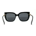 thumbnail image 4 of Elegant Rhinestone Fan Jewel Hinge Oversize Square Cat Eye Sunglasses All Black, 4 of 4